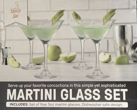 Set of 4 Martini Glasses